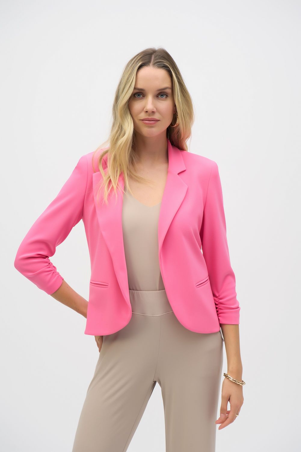 Open front fitted jacket , Color: Bubble Gum, Size: 8