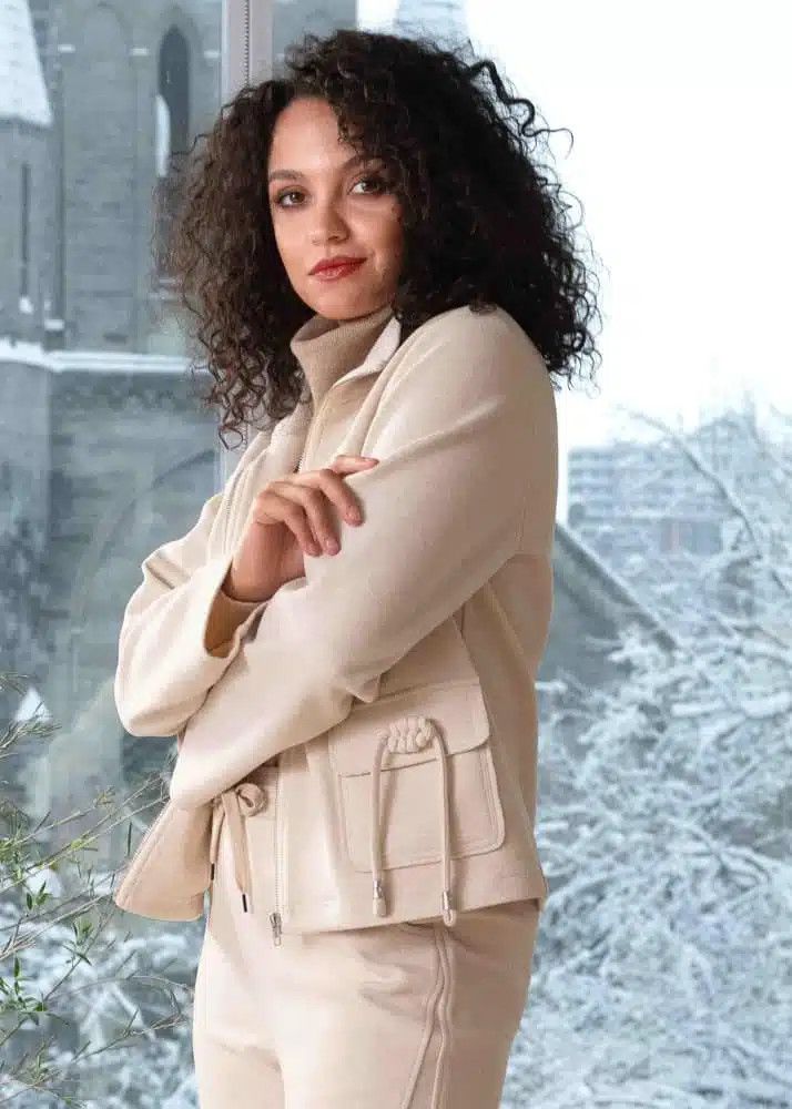 Soft knit zip sweater, Color: Oatmeal, Size: M