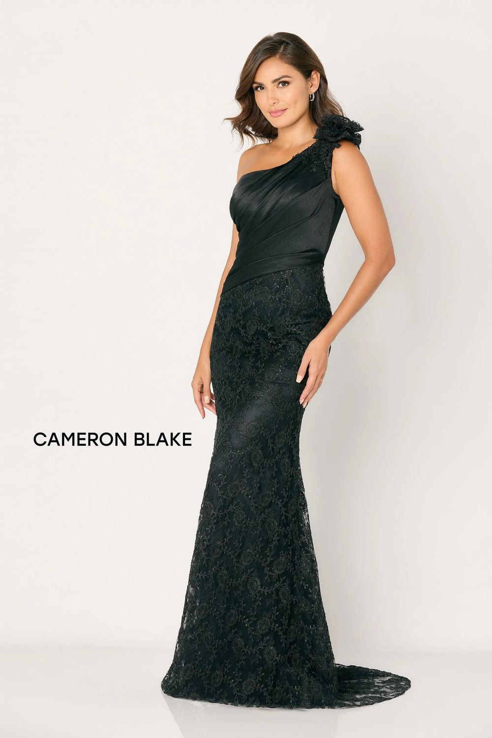 Fit an flare sequin lace gown , Color: Black, Size: 8