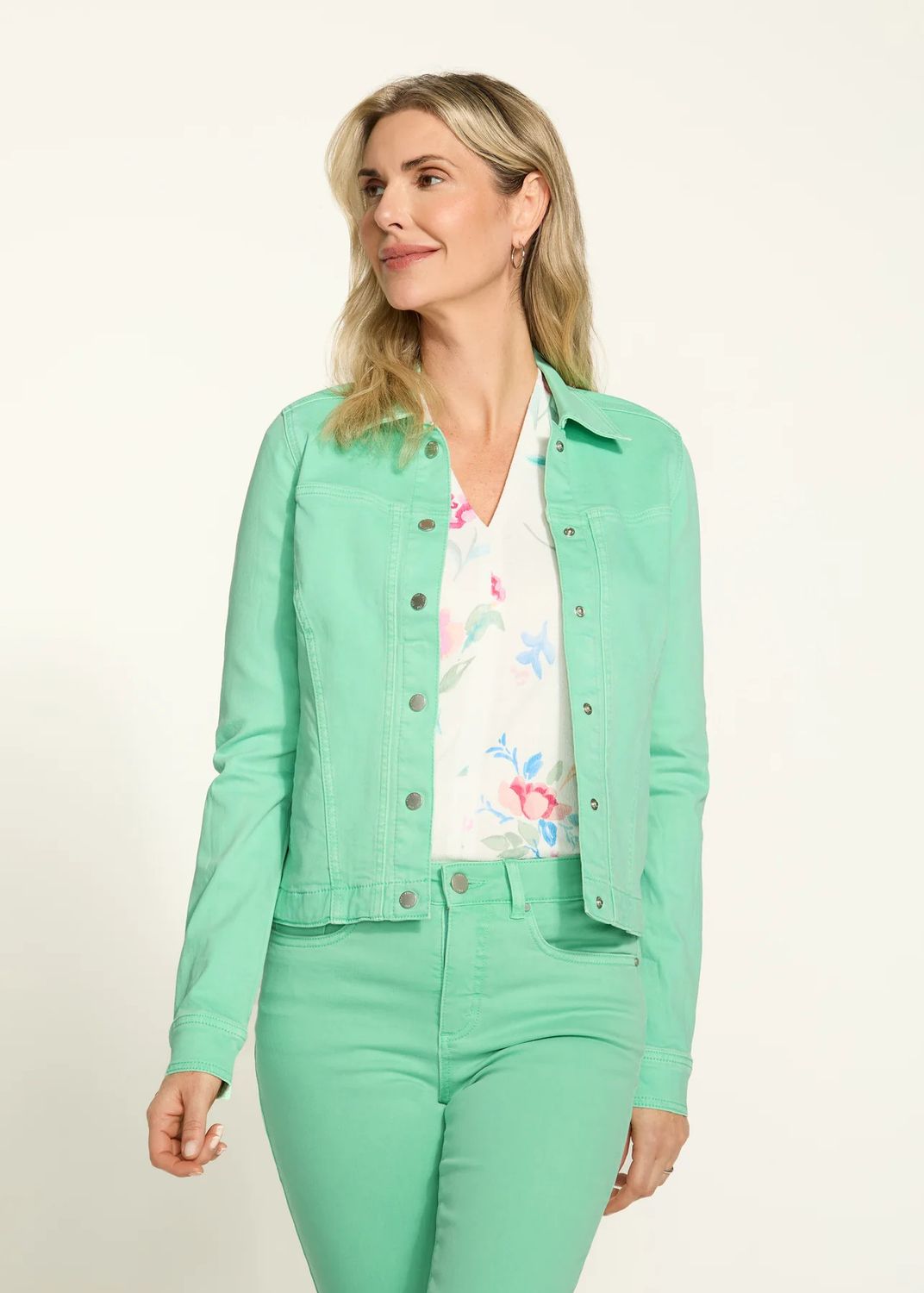 Euro twill button jacket , Color: Pantina, Size: S