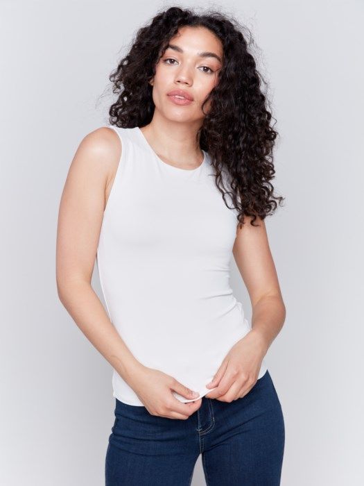 Double Cloth Tank , Color: Natural, Size: S