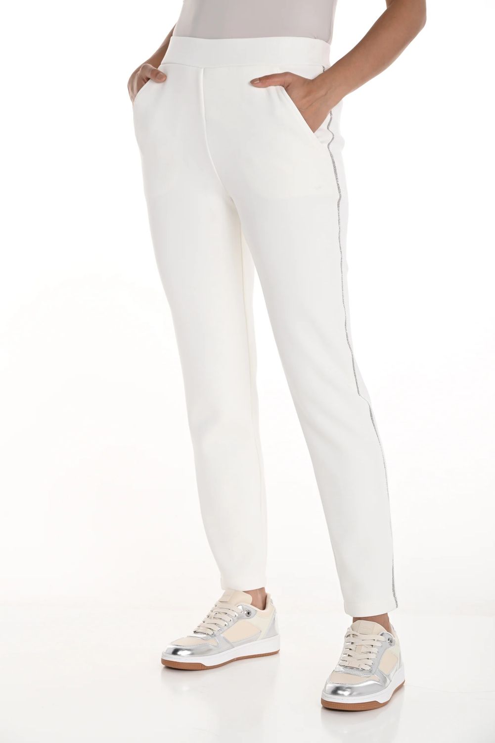 Subtle side trim pant, Color: Off White, Size: XS