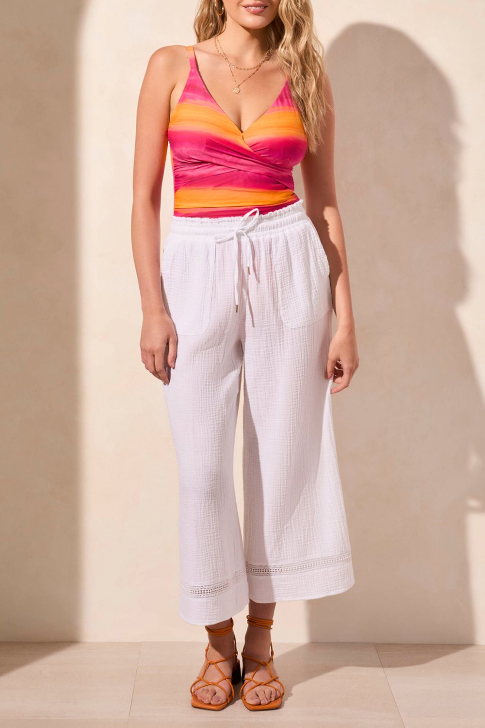 Cover- Up Capri, Color: White, Size: S