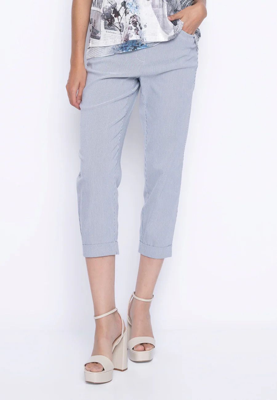 Bengaline Stripe Capri, Color: Blue/ White, Size: 6