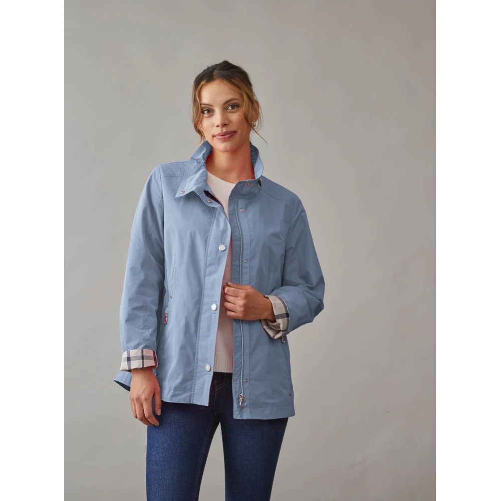Spring Collard Jacket, Color: Denim Blue, Size: 6