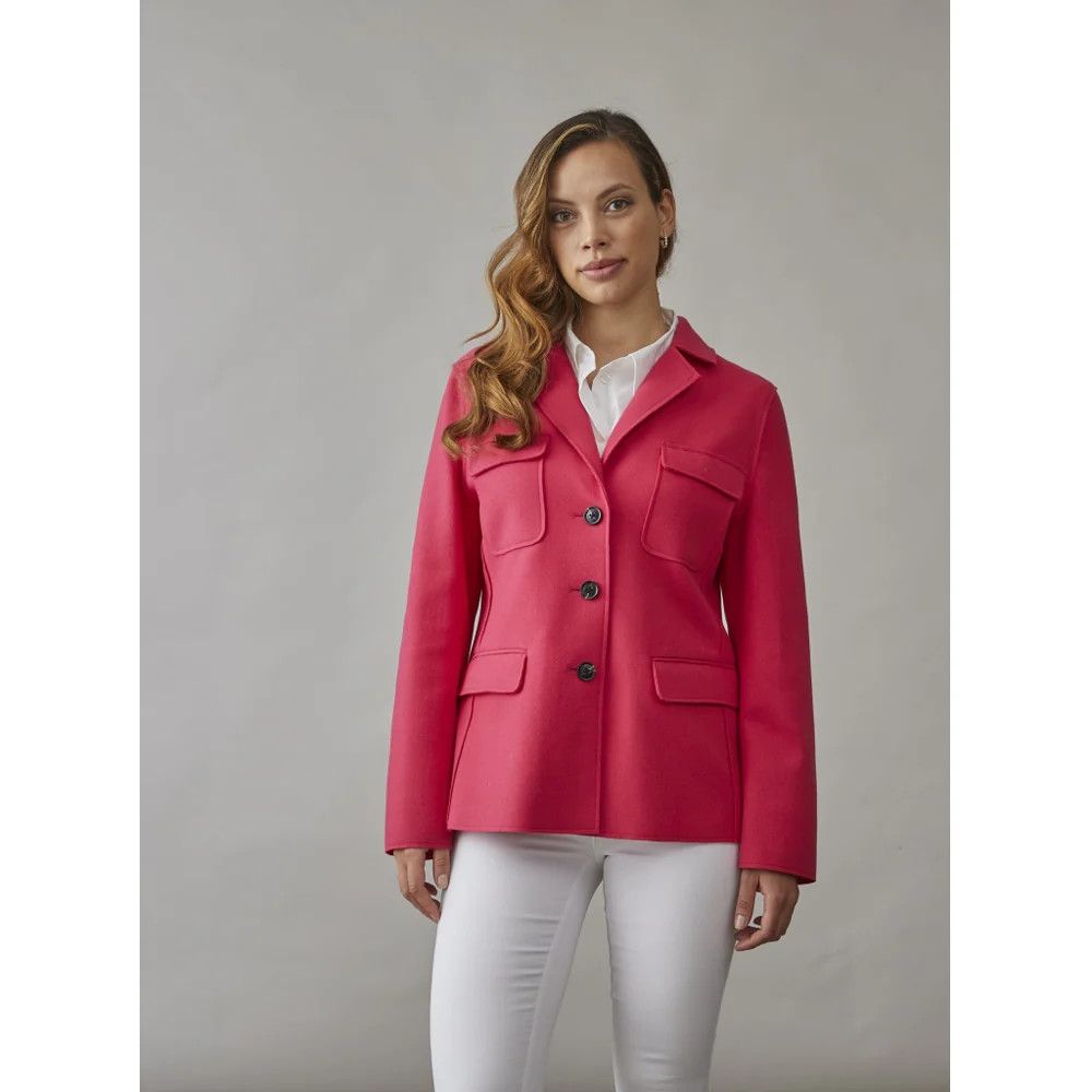 Blazer Cut Spring Coat, Color: Raspberry, Size: 6