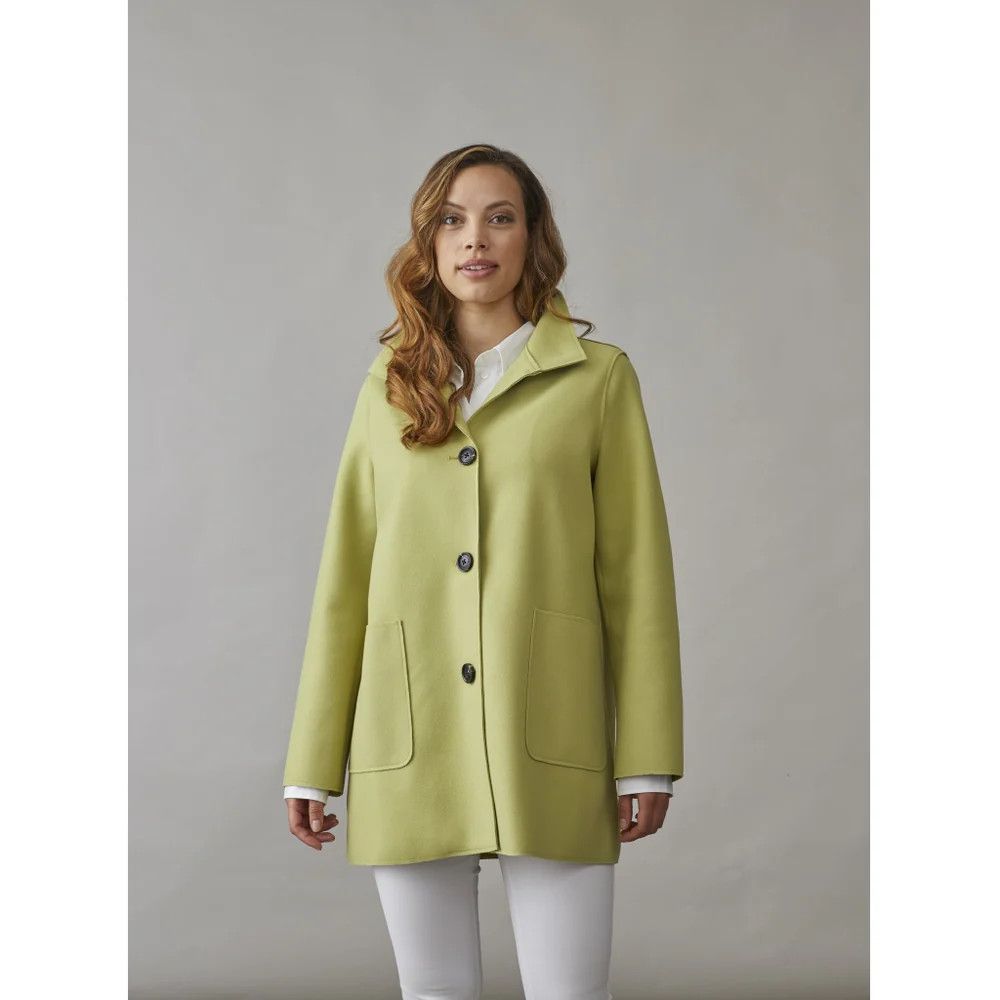 Long Blazer- Cut Spring Coat, Color: Green, Size: 14