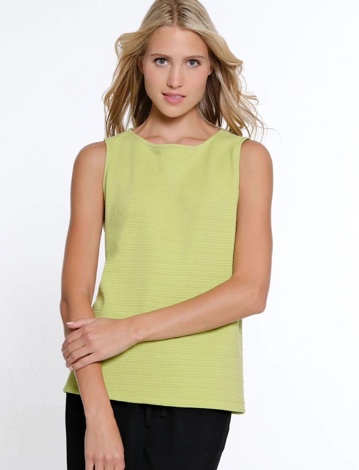 Jacquard Knit Tank, Color: Kiwi, Size: XS