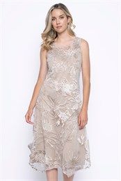 Flowy Floral Maxi Dress, Color: Lt. Khaki, Size: S