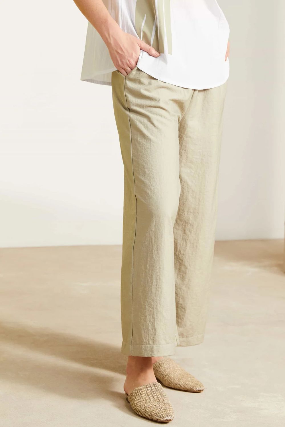Wide Leg Pant, Color: Biscuit, Size: 2