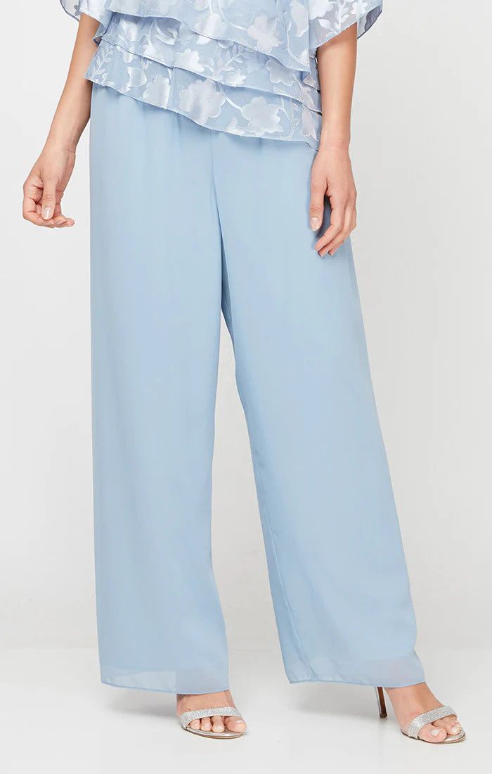 Chiffon Flowy Pant, Color: Hydrangea, Size: S