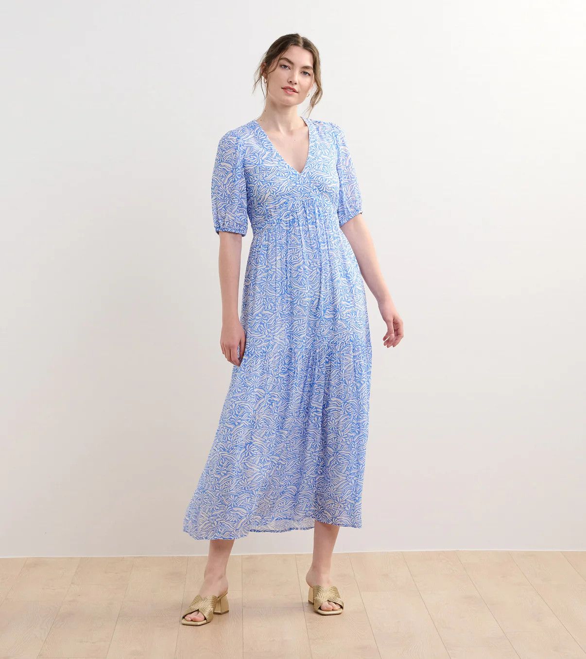 Willow Maxi Dress, Color: GroovyFlowers, Size: M