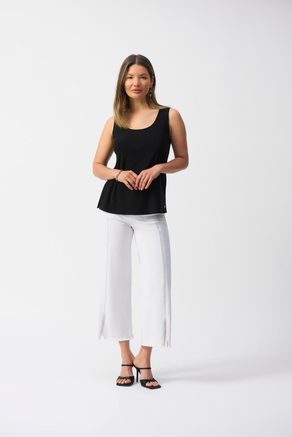 Scoop Neck Cami, Color: Black, Size: M