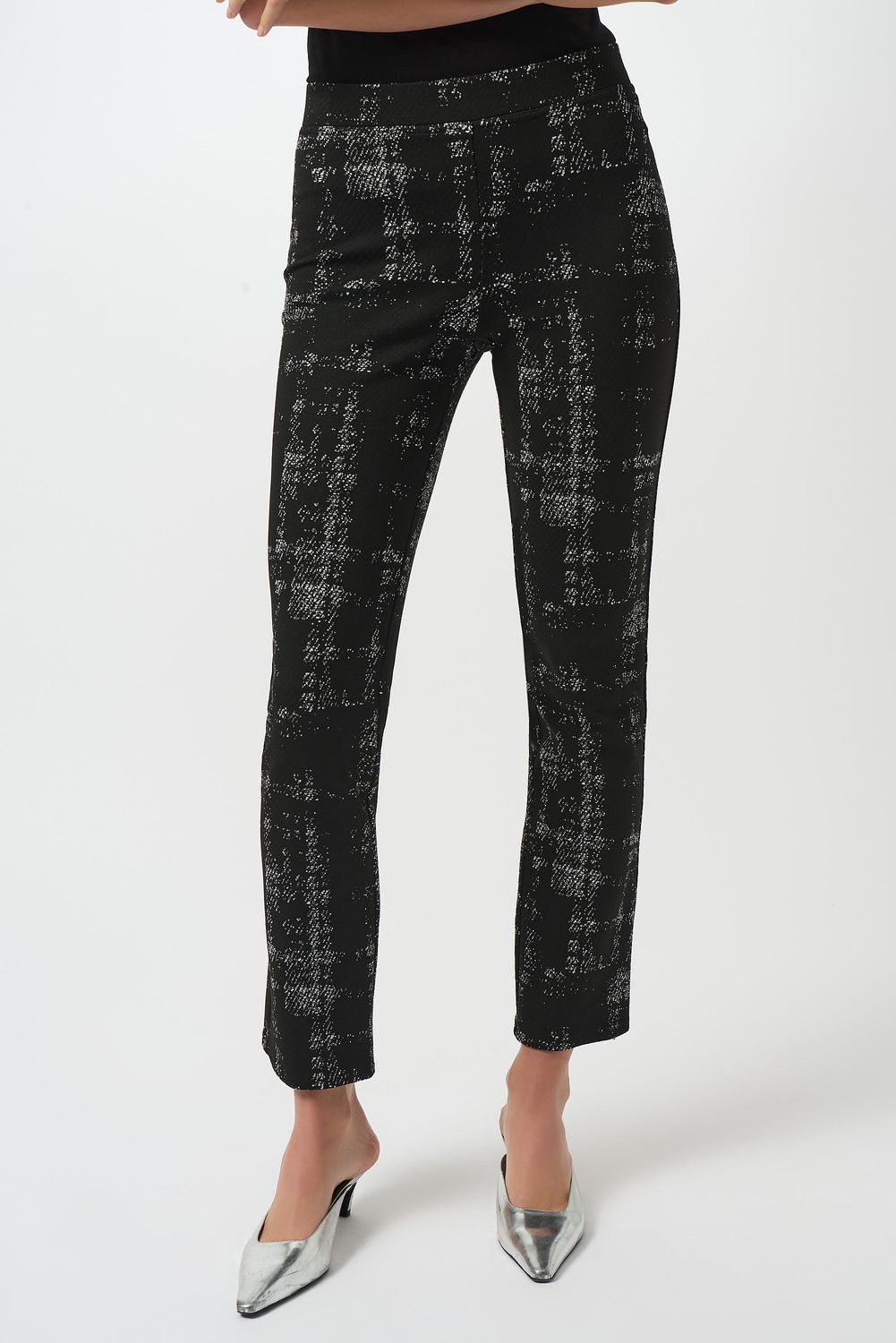 Plaid Haze Ankle Pant, Color: Black, Size: 8