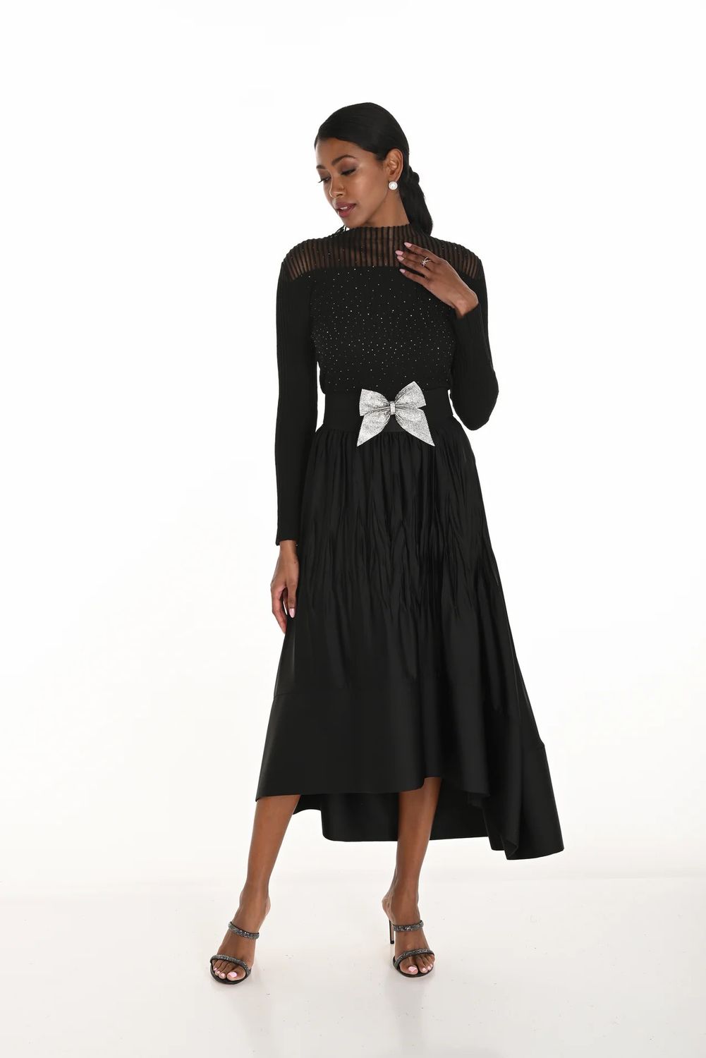 High-low Fashion Skirt , Color: Black, Size: 6