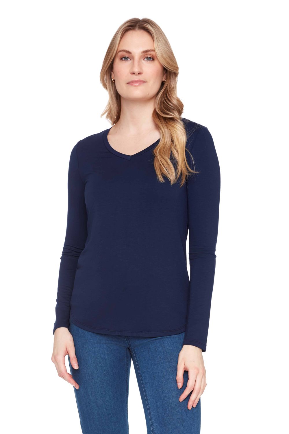 Provence Long-Sleeve Top, Color: Harbour, Size: S
