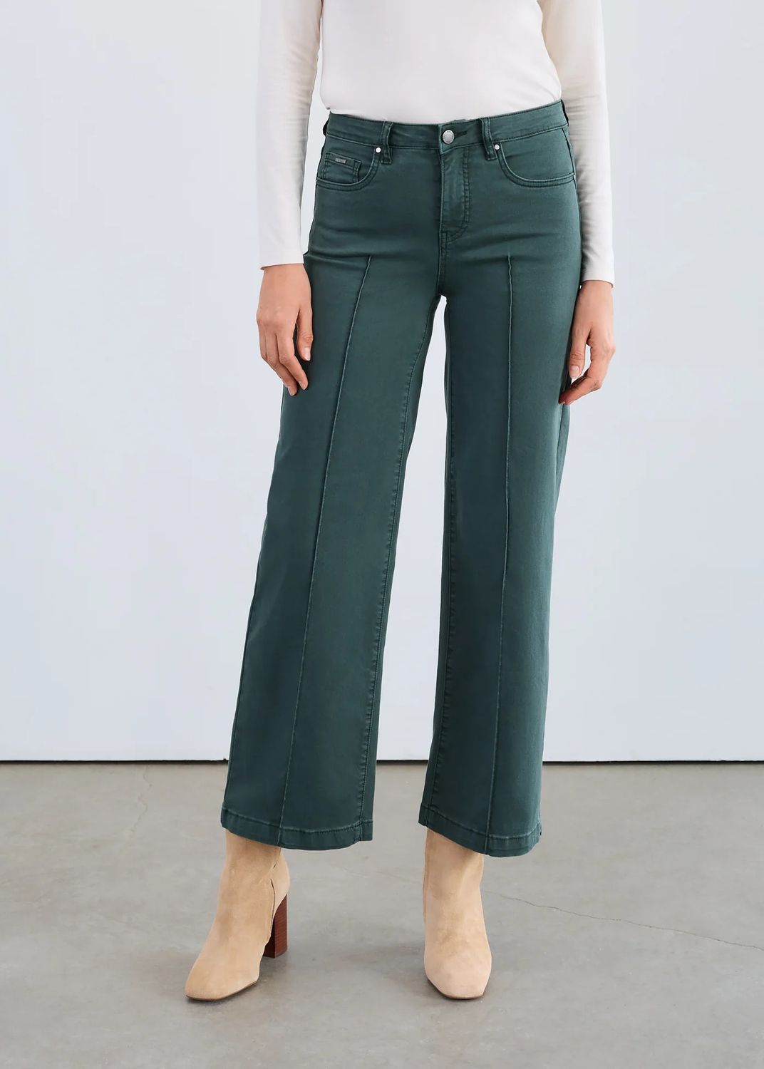 Euro Twill Wide Olivia Jean, Color: Spruce, Size: 8