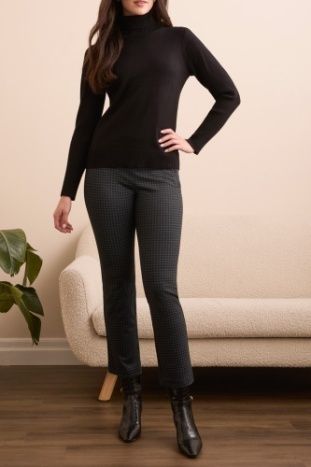 L.S. Turtle Neck , Color: Black, Size: S