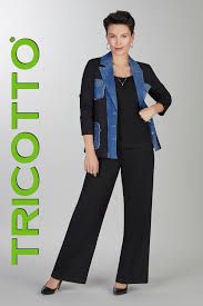 Denim Mix Sequin Mix Blazer, Color: Denim/ Black, Size: S