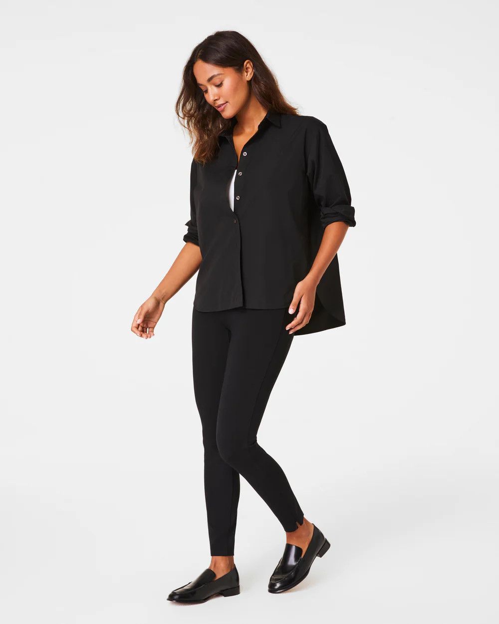 Perfect Fit Ponte Zip Legging, Color: Very Black, Size: S