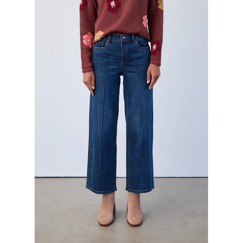 Olivia Wide Ankle Jean , Color: Dark Indigo, Size: 10