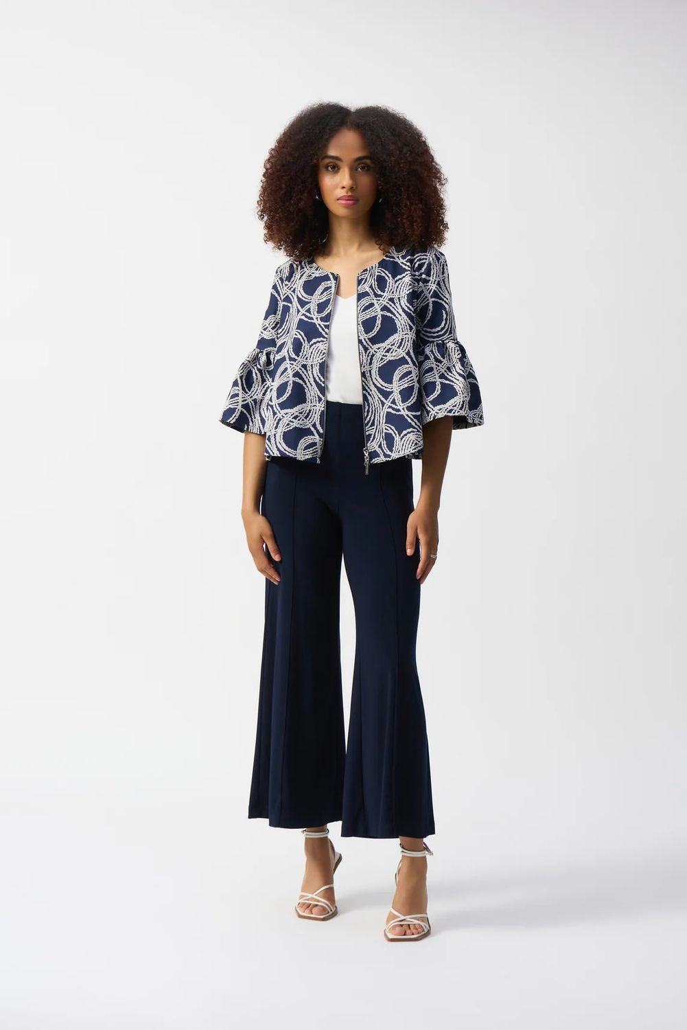 Wide Leg Culotte Pant , Color: Midnight Navy, Size: 8