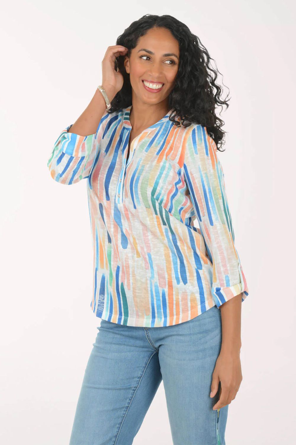 Striped Henley Top