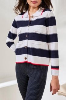 Double Knit Button Up Sweaters, Color: Jet Blue, Size: S