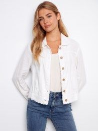 Linen Blend Jkt., Color: White, Size: M