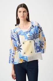 Floral Boho V-Neck Pull-Over, Color: Vanilla/ Multi, Size: 10