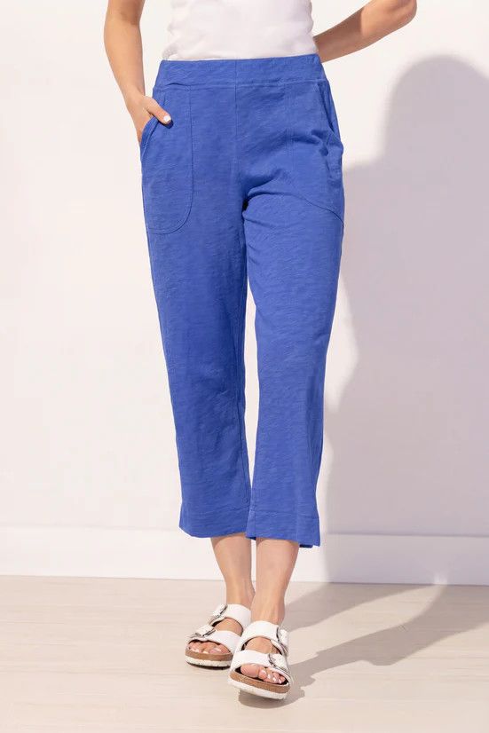 Textured Peruvian Cotton Capri, Color: Resort, Size: S