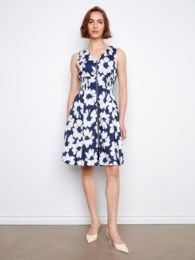 Front Zip Cotton Voile Dress, Color: Dahlia, Size: XS