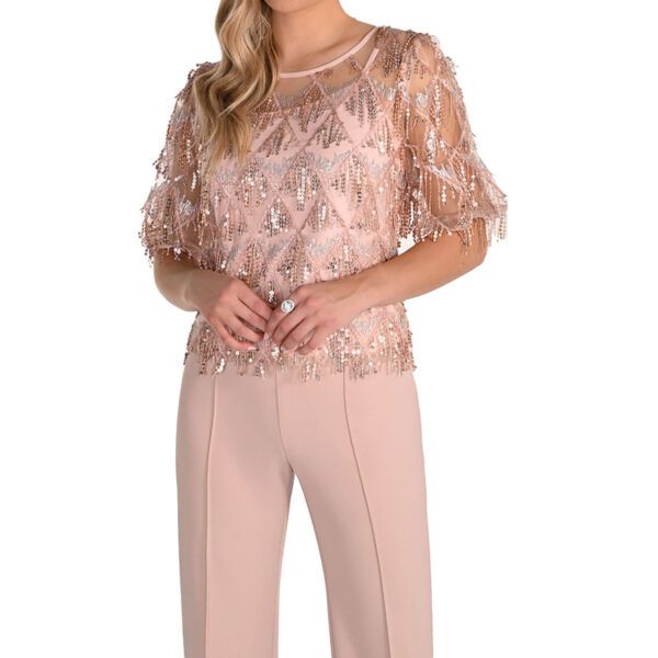 Glamorous Fringe 2pc Top/ Tank, Color: Lychee, Size: 10