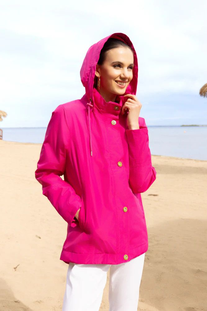 Magic Print Rain Coat , Color: Fuchsia, Size: XS