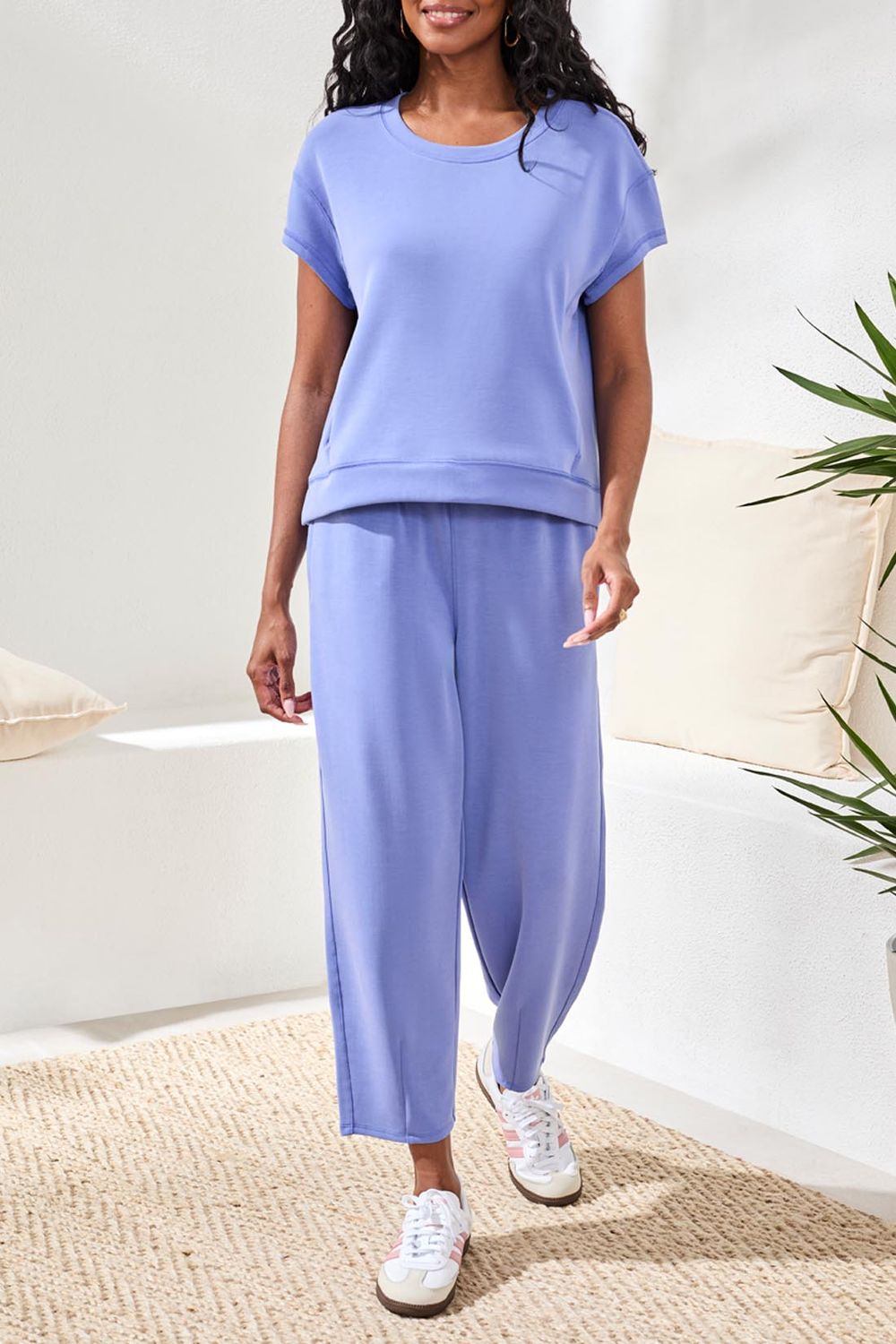 Short Sleeve Sweater w/ Pockets