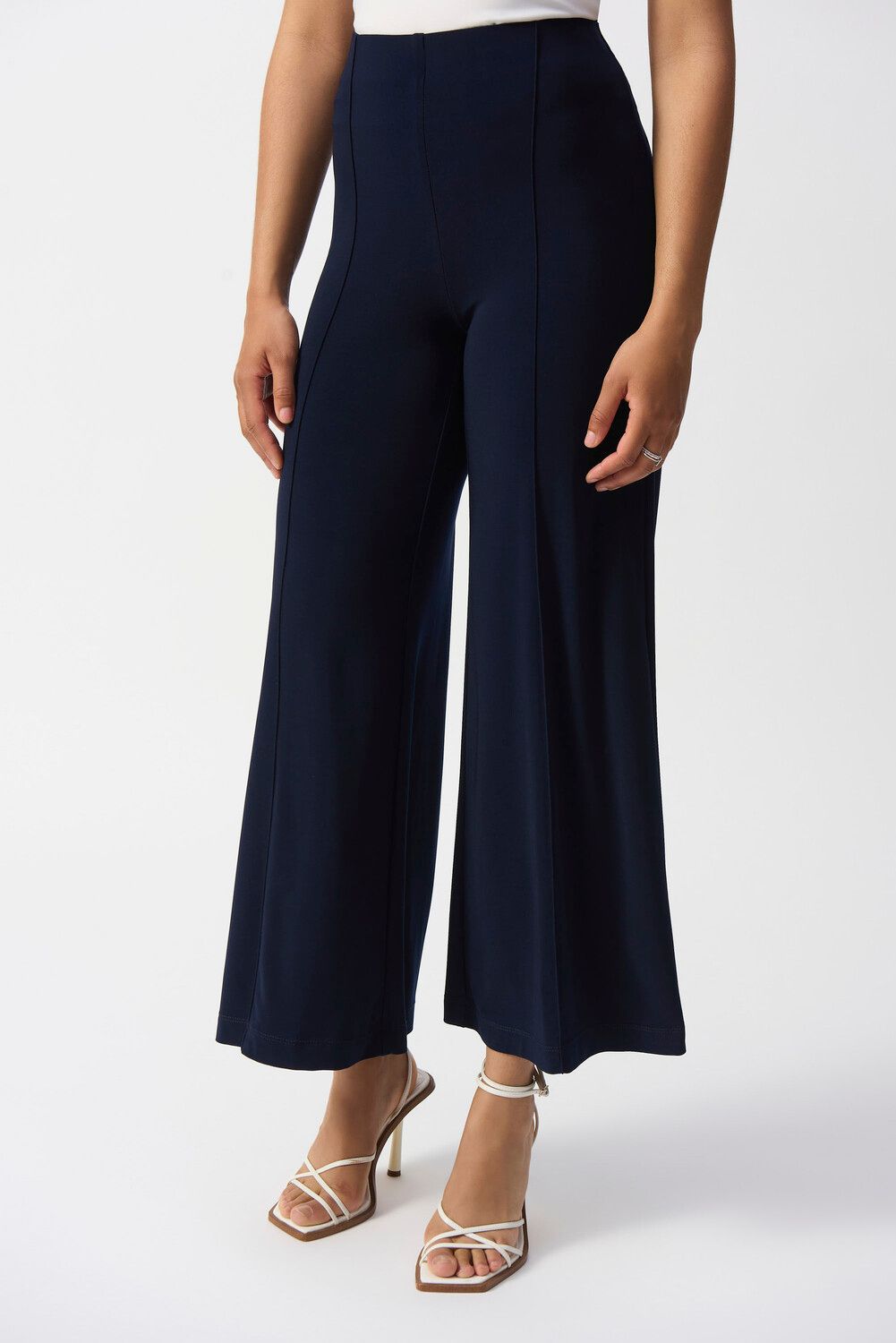 Textured Pull-On Culotte Pant, Color: Midnight, Size: 14