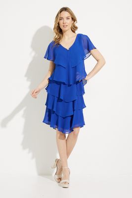 Tiered Chiffon Cap Sleeve dress