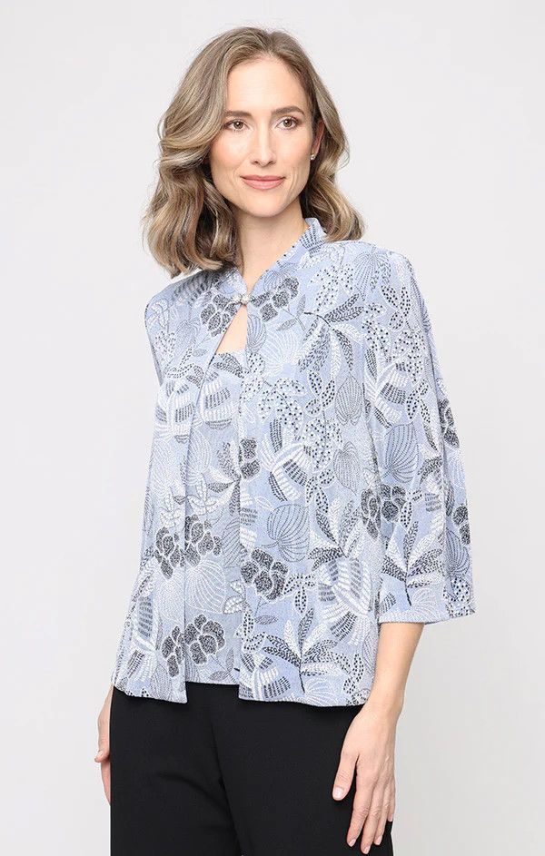 Mandarin Cape Glitter Twinset, Color: Hydrangea, Size: S