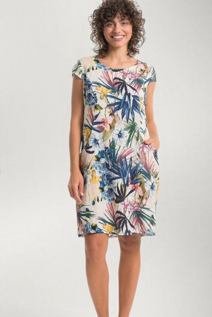 Cap Sleeve Floral Midi