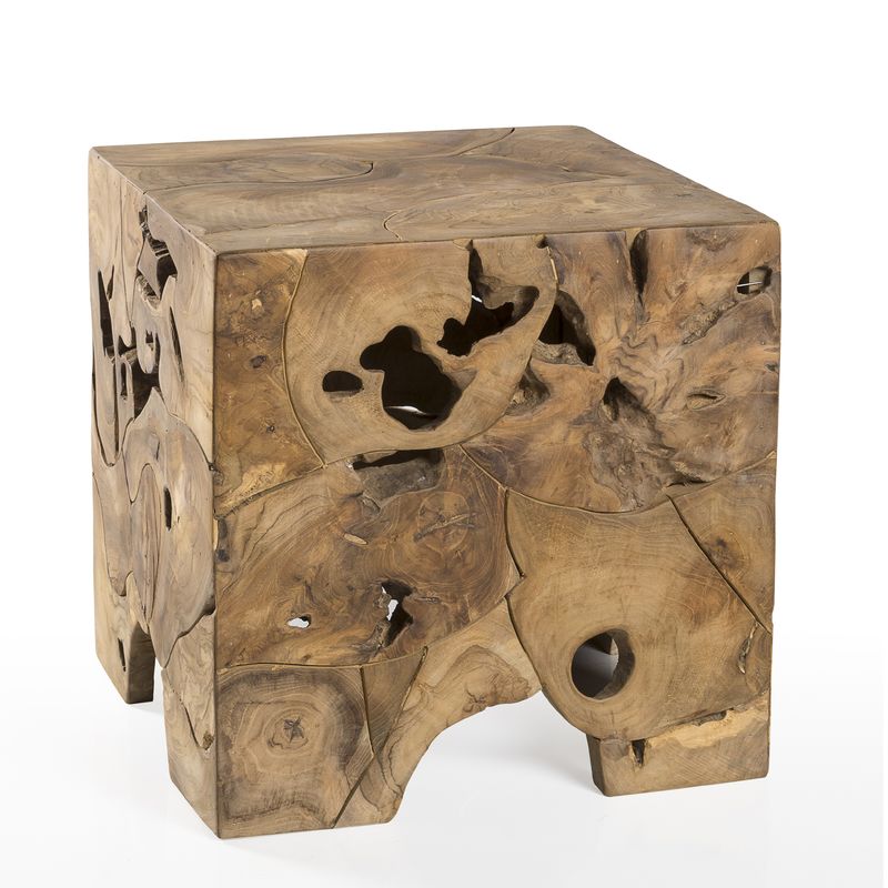 TEAK ROOT END TABLE