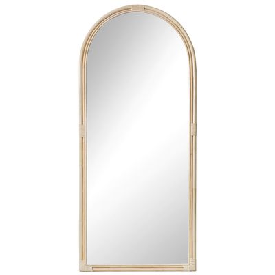 RILEY RATTAN MIRROR - NATURAL BLEACHED