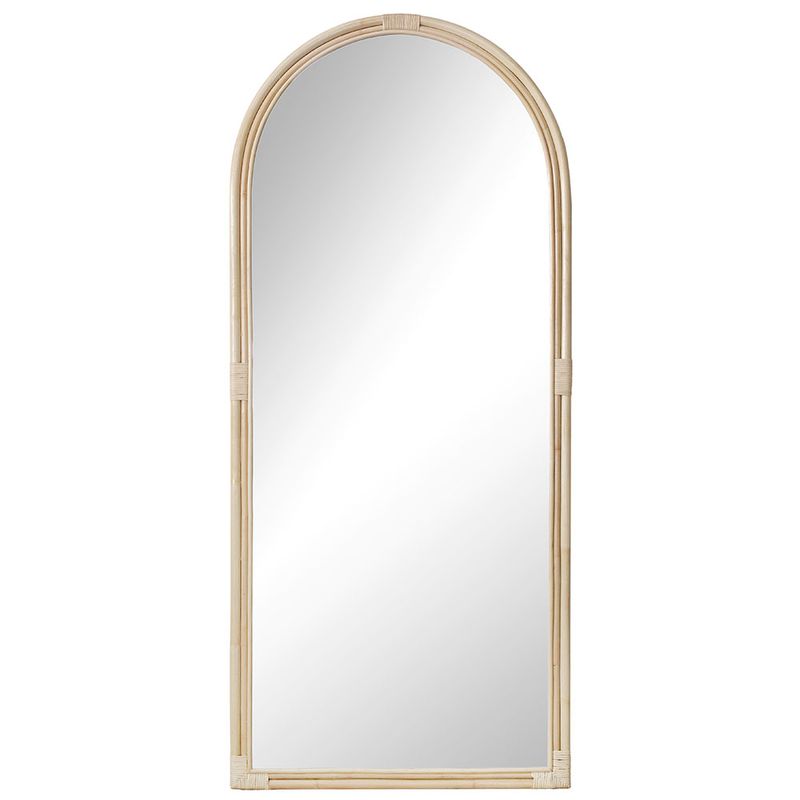 RILEY RATTAN MIRROR - NATURAL BLEACHED