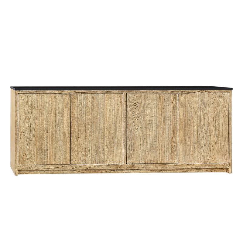 BERKELEY SIDEBOARD - BLACK MATTE MARBLE, TIDAL WOOD