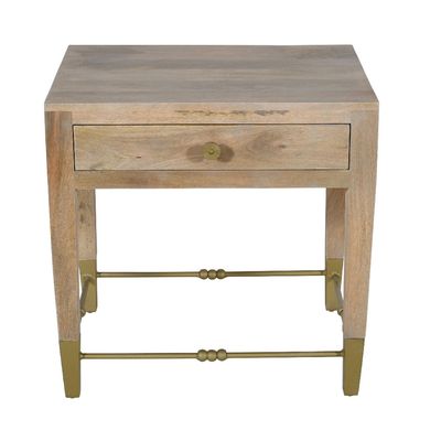 MASLYN END TABLE - LIGHT TOBACCO