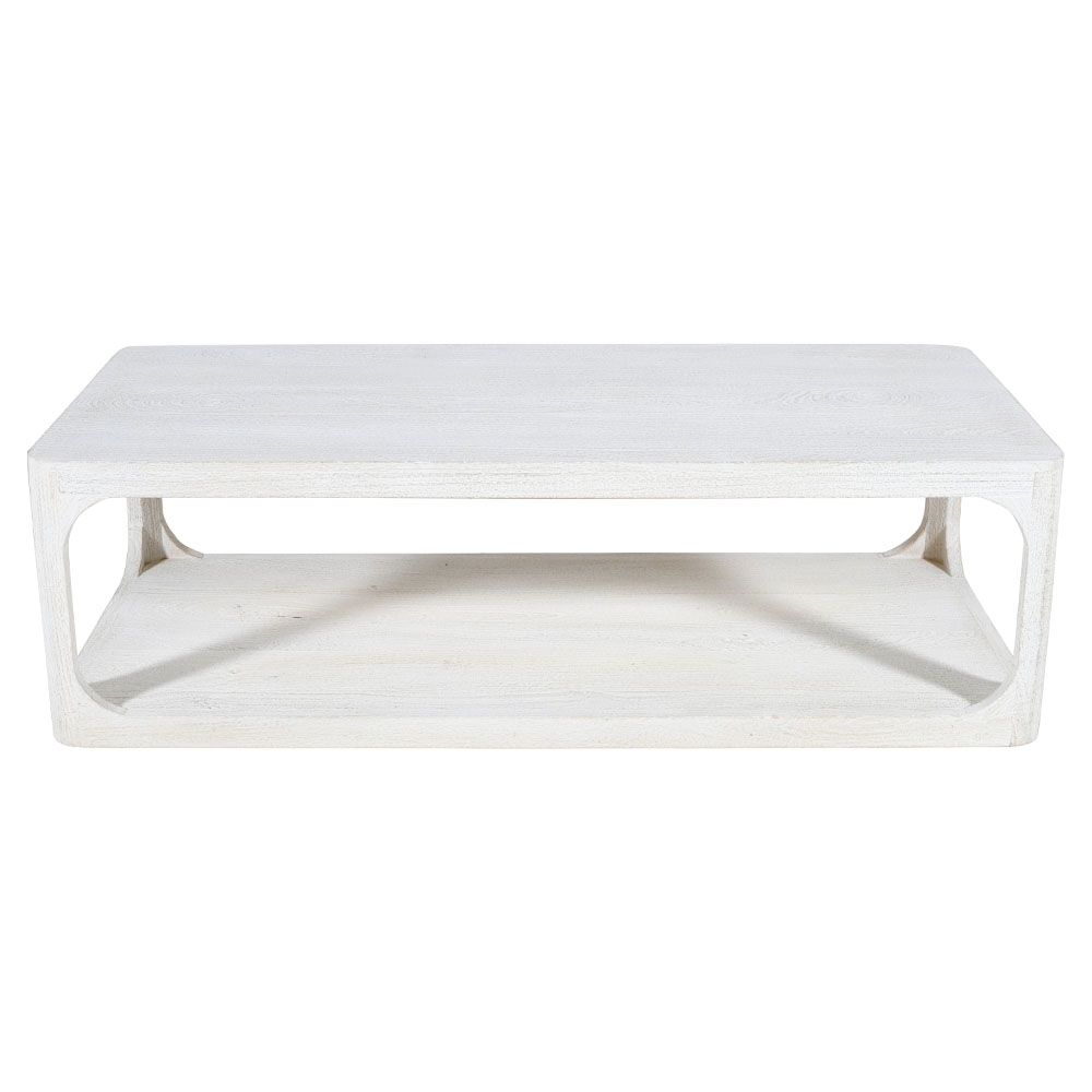 JUDE COFFEE TABLE - WHITE WASH, SANDBLASTED