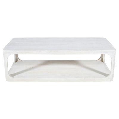 JUDE COFFEE TABLE - WHITE WASH, SANDBLASTED