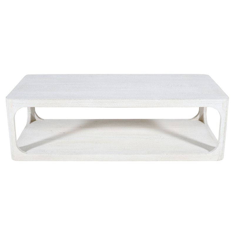 JUDE COFFEE TABLE - WHITE WASH, SANDBLASTED