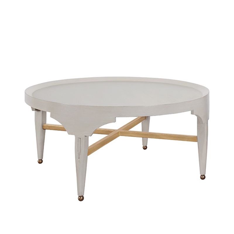KINLEY ROUND COFFEE TABLE - MISTY GRAY