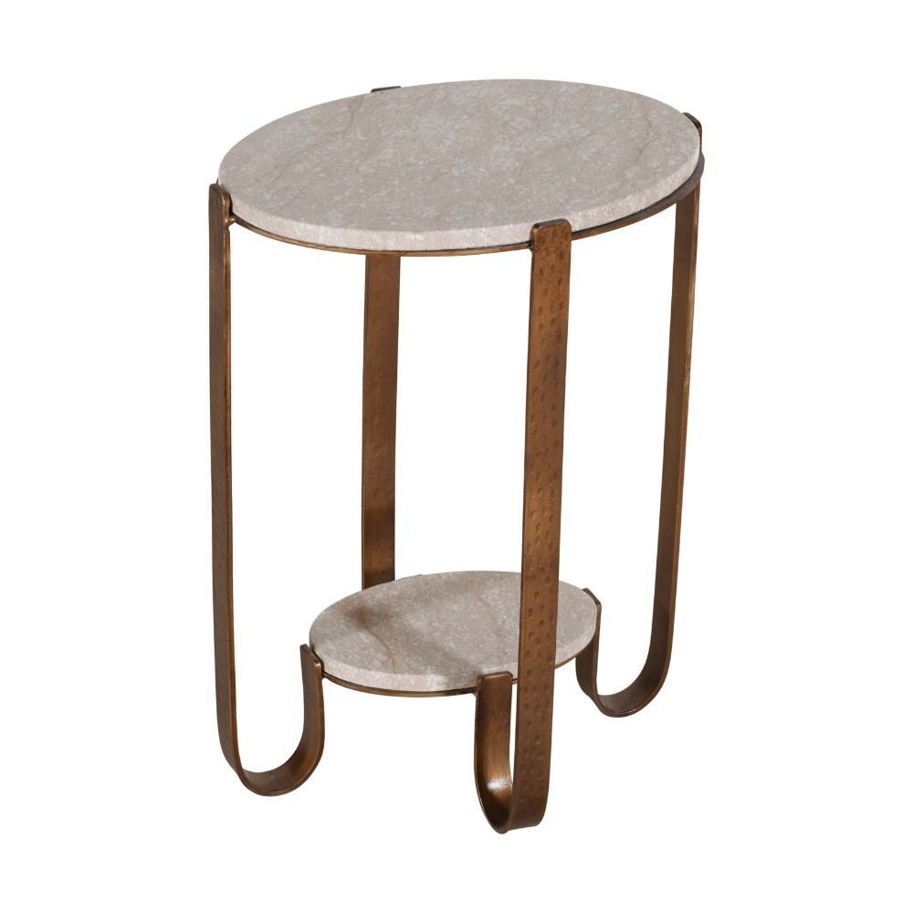 GARRETT ACCENT TABLE - GILDED BORTIZINO STONE