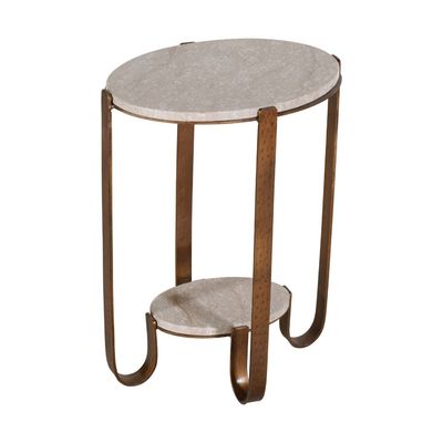 GARRETT ACCENT TABLE - GILDED BORTIZINO STONE